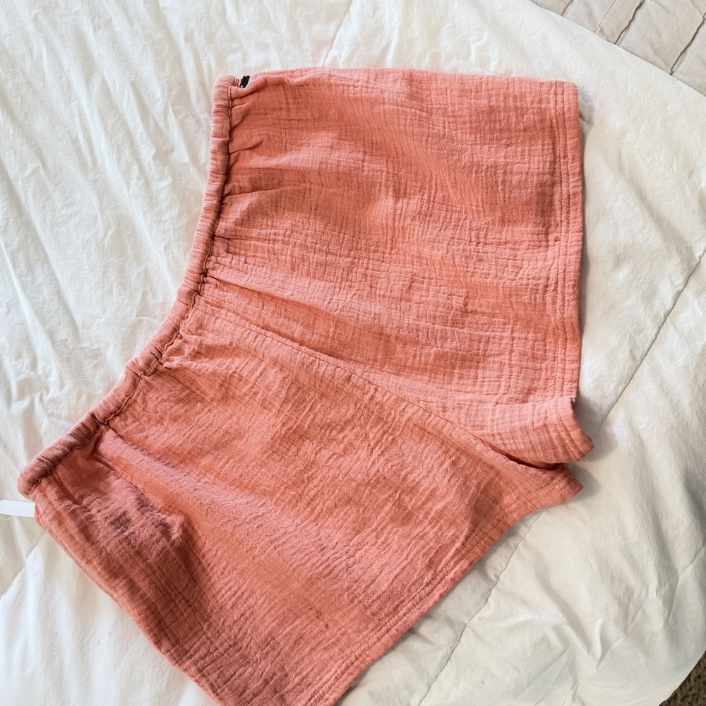 O'Neill Brenda Beach Shorts‎ Coral Gauze Women's Large Coastal Spring Break - Picture 6 of 6